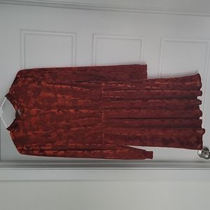 Women's Deep burnt orange velvet dress. Size Medium.